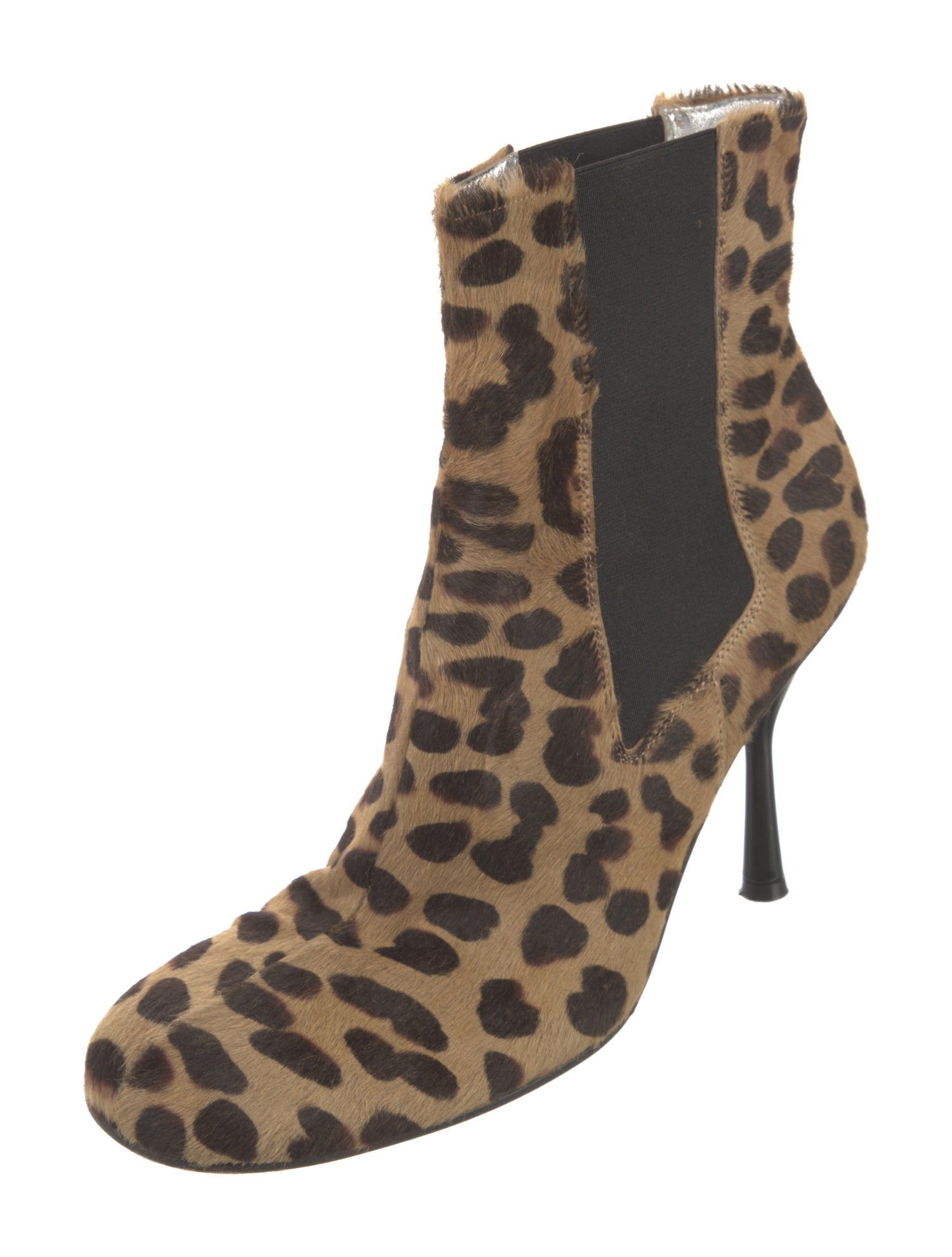 Dolce & Gabbana Ponyhair Animal Print Chelsea Boots