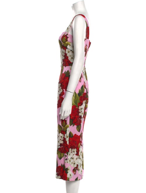 Dolce & Gabbana Floral Print Midi Length Dress