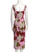 Dolce & Gabbana Floral Print Midi Length Dress