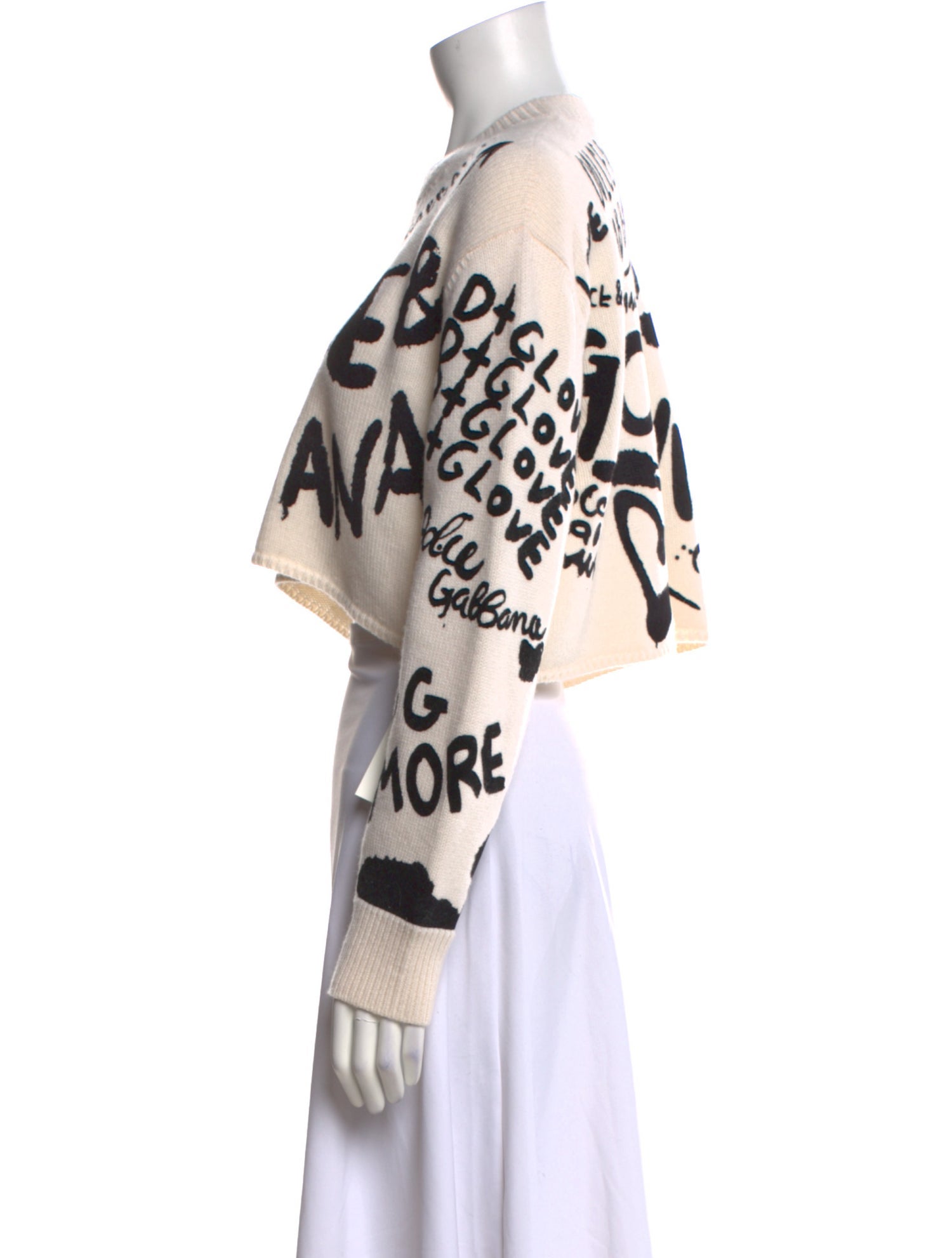 Dolce & Gabbana Virgin Wool Graphic Print Sweater