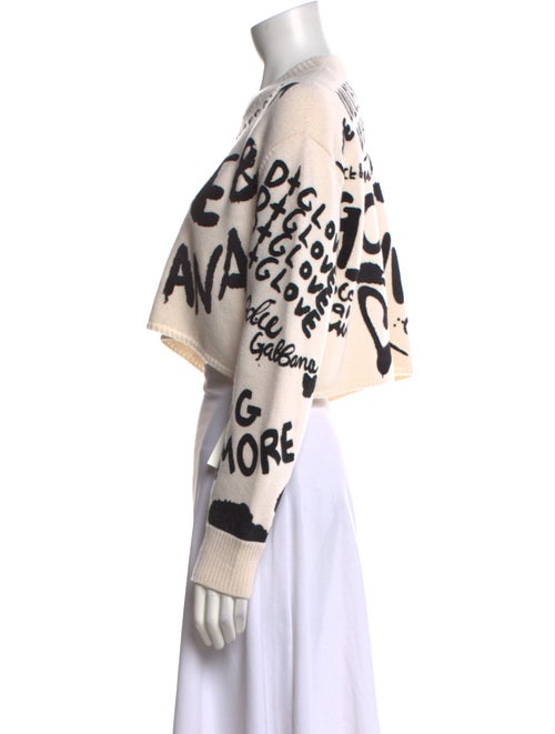 Dolce & Gabbana Virgin Wool Graphic Print Sweater