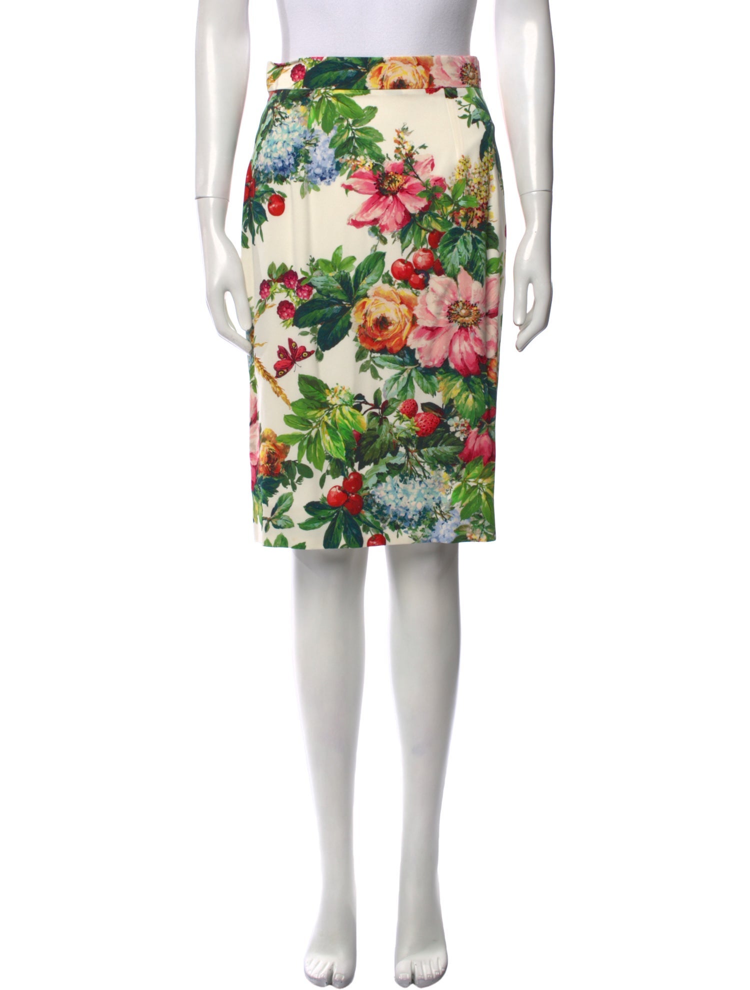 Dolce & Gabbana Silk Knee-Length Skirt