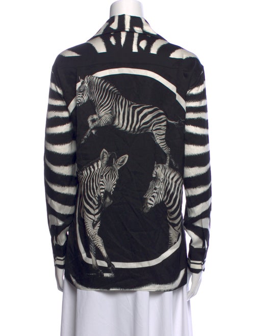 Dolce & Gabbana Silk Printed Button-Up Top
