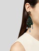 Dolce & Gabbana Crystal Embellished Tree Clip On Drop Earrings
