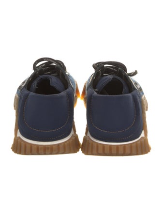 Dolce & Gabbana Denim Colorblock Pattern Sneakers