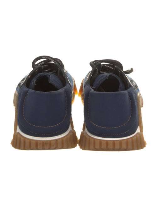 Dolce & Gabbana Denim Colorblock Pattern Sneakers