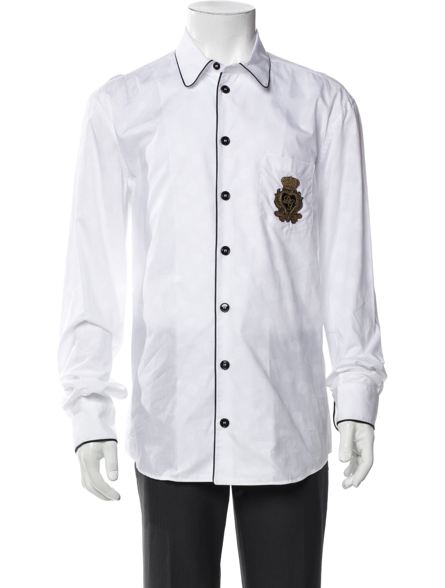 Dolce & Gabbana Graphic Print Long Sleeve Dress Shirt