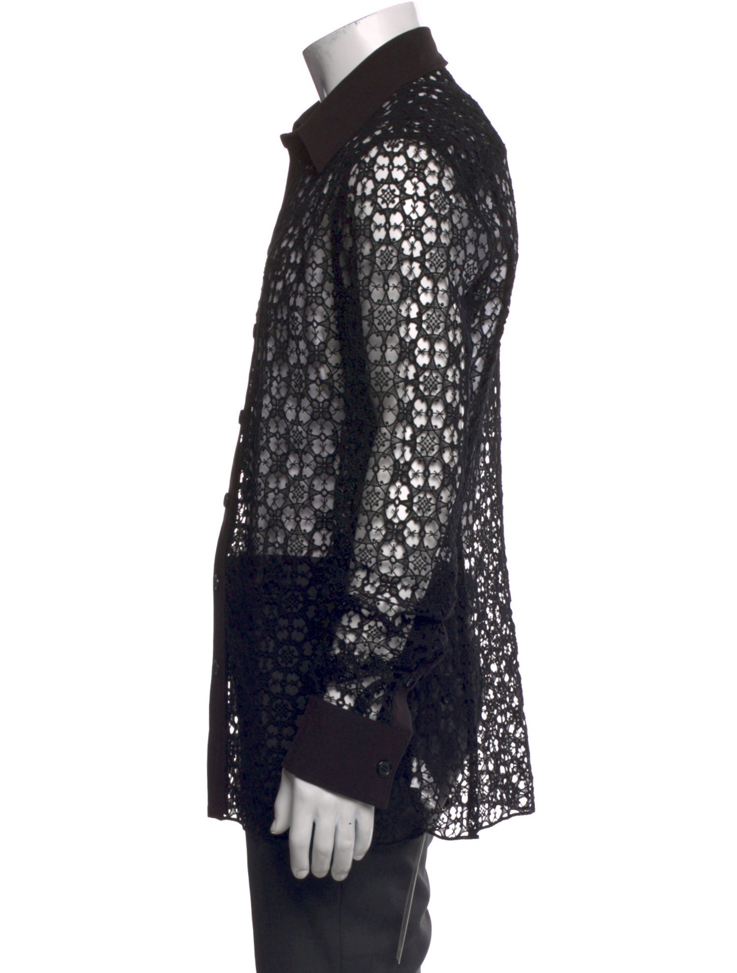 Dolce & Gabbana Lace Pattern Long Sleeve Shirt