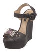 Dolce & Gabbana Raffia Crystal Embellishments Sandals