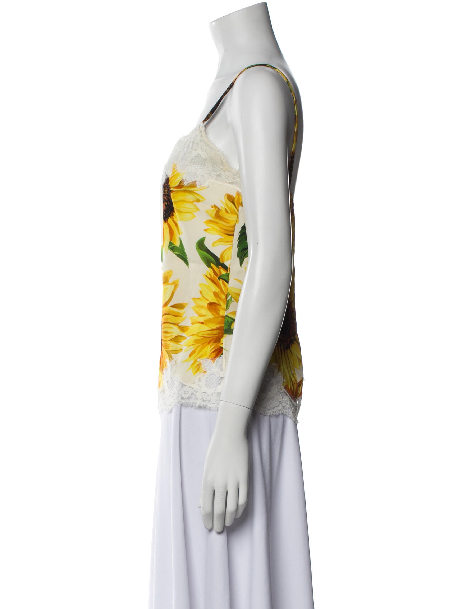 Dolce & Gabbana Silk Floral Print Top