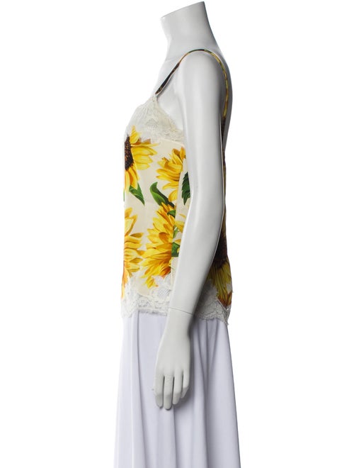 Dolce & Gabbana Silk Floral Print Top