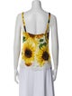 Dolce & Gabbana Silk Floral Print Top