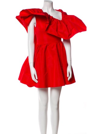 Alexander McQueen Off-The-Shoulder Mini Dress