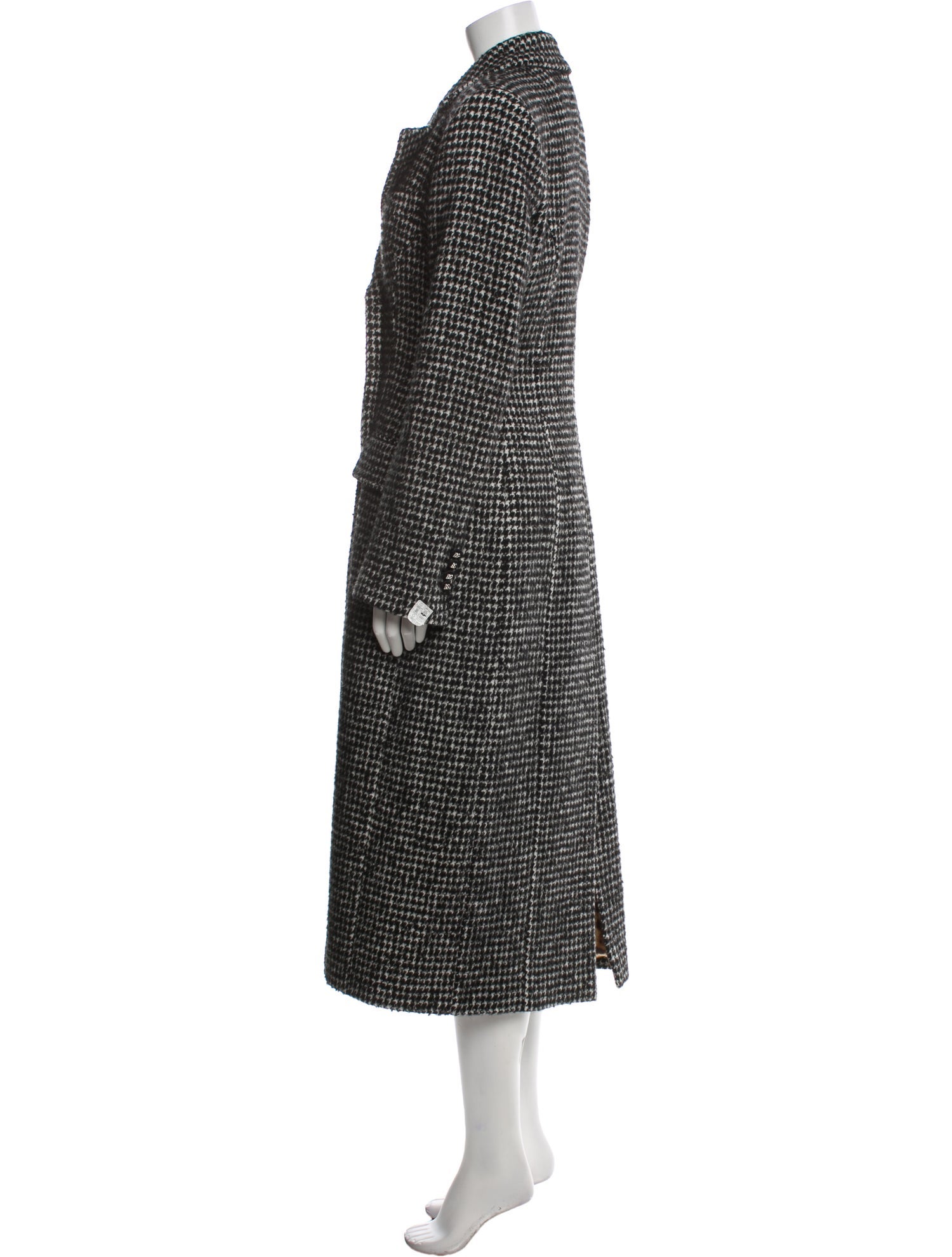 Dolce & Gabbana Wool Plaid Print Coat