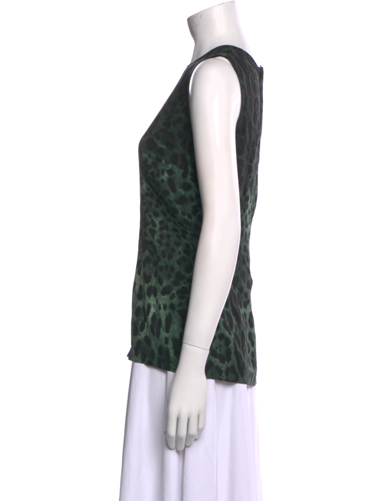 Dolce & Gabbana Silk Animal Print Top