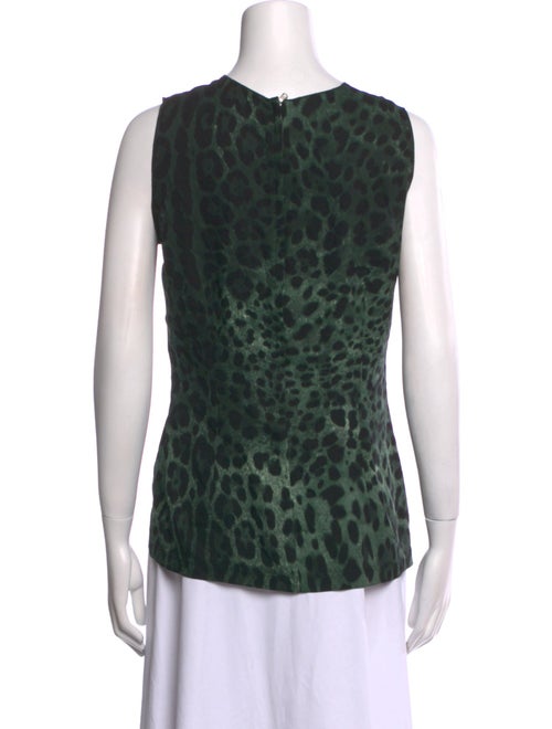 Dolce & Gabbana Silk Animal Print Top