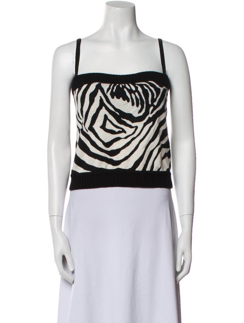 Dolce & Gabbana Printed Square Neckline Crop Top