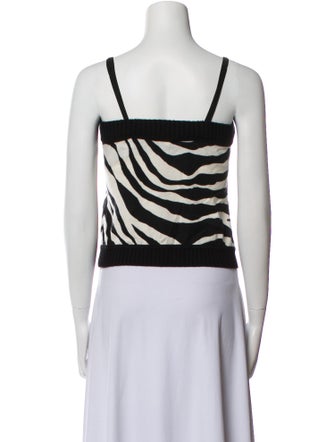 Dolce & Gabbana Printed Square Neckline Crop Top