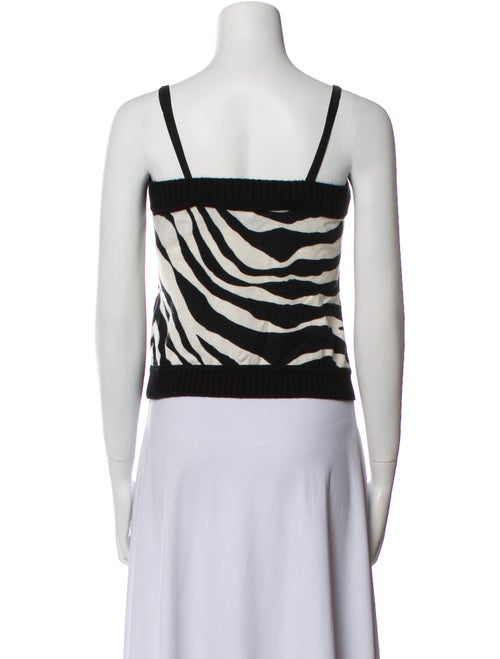 Dolce & Gabbana Printed Square Neckline Crop Top