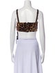Dolce & Gabbana Animal Print Square Neckline Crop Top