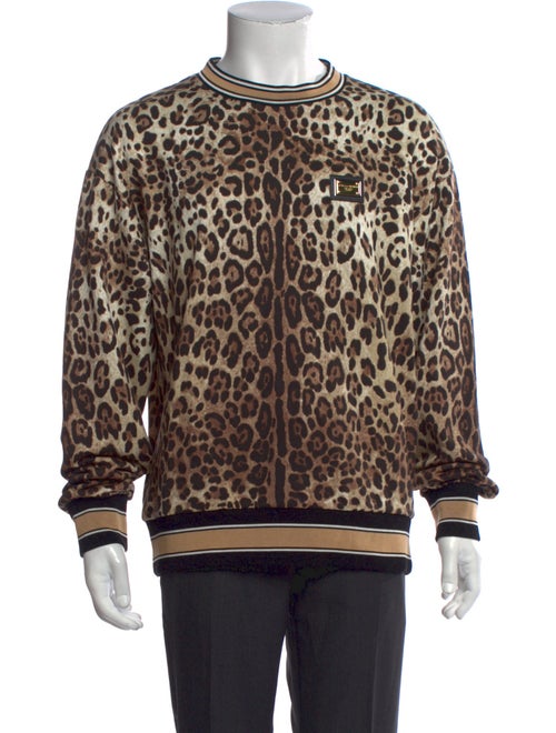 Dolce & Gabbana Animal Print Crew Neck Pullover
