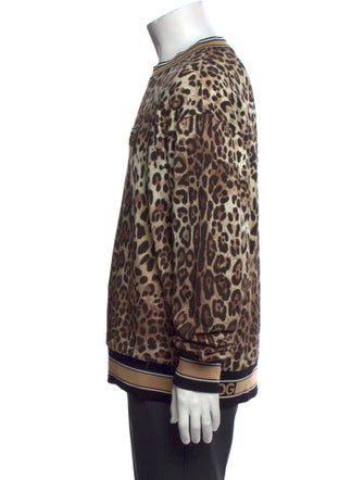 Dolce & Gabbana Animal Print Crew Neck Pullover