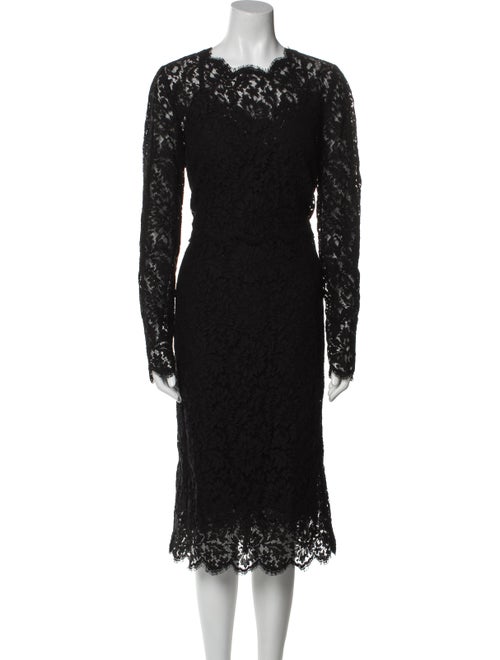 Dolce & Gabbana Lace Pattern Midi Length Dress