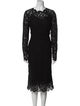 Dolce & Gabbana Lace Pattern Midi Length Dress