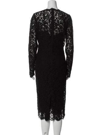Dolce & Gabbana Lace Pattern Midi Length Dress