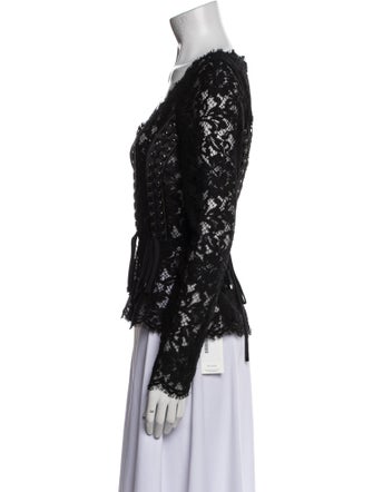 Dolce & Gabbana Lace Pattern Scoop Neck Blouse