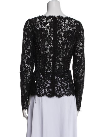 Dolce & Gabbana Lace Pattern Scoop Neck Blouse