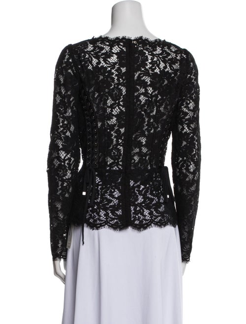 Dolce & Gabbana Lace Pattern Scoop Neck Blouse