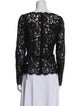 Dolce & Gabbana Lace Pattern Scoop Neck Blouse