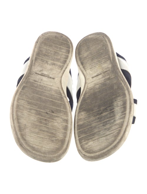 Dolce & Gabbana Leather Striped Slides