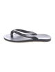 Dolce & Gabbana Leather Striped Flip Flops