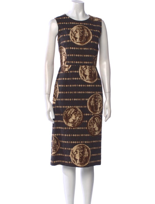 Dolce & Gabbana Printed Midi Length Dress