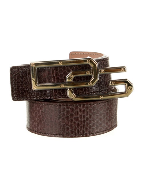 Dolce & Gabbana Embossed Leather Belt