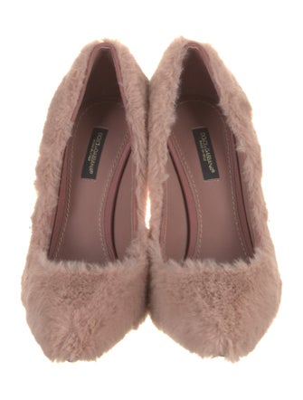 Dolce & Gabbana Faux Fur Animal Print Pumps
