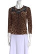 Dolce & Gabbana Virgin Wool Animal Print Top