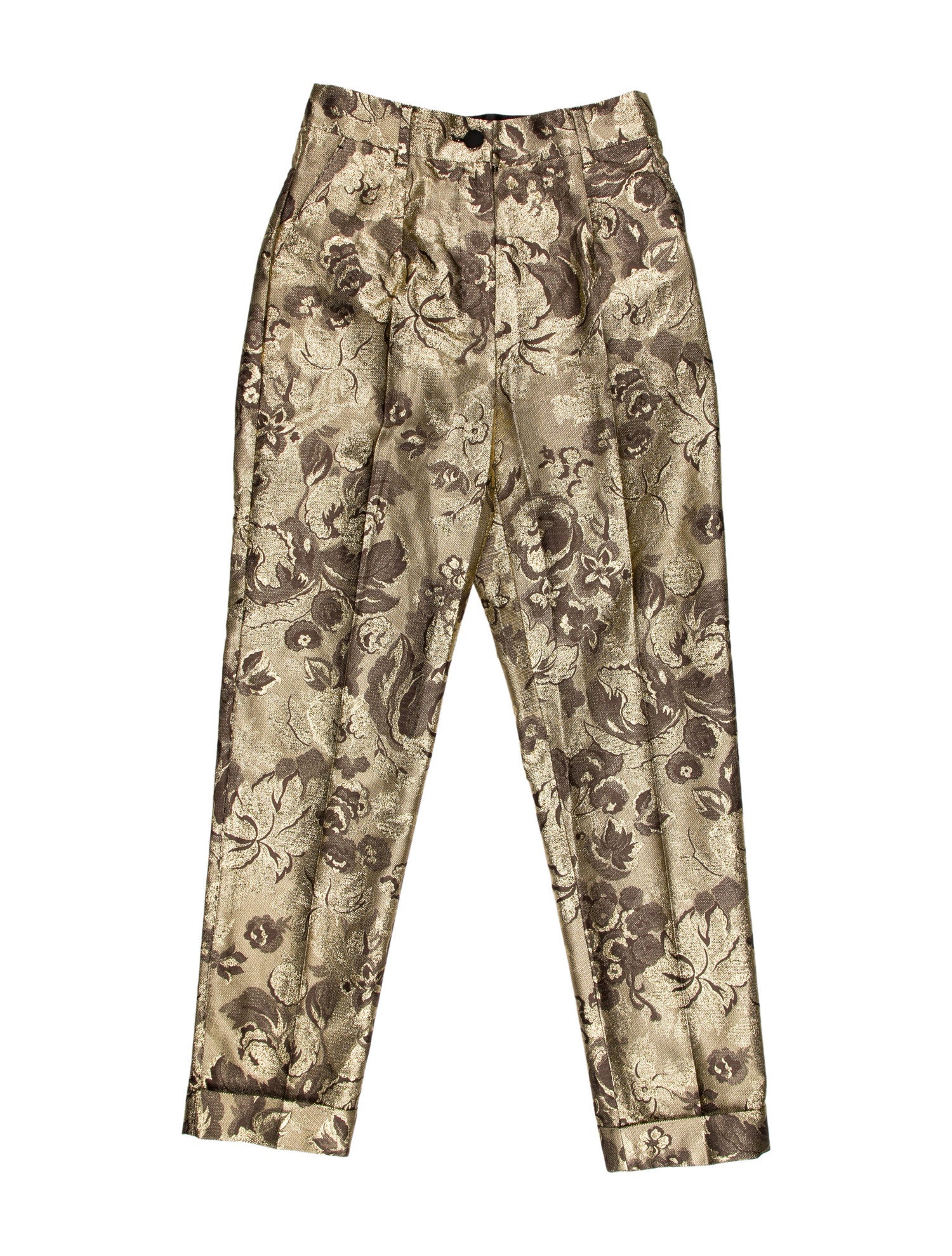 Dolce & Gabbana Floral Print Straight Leg Pants