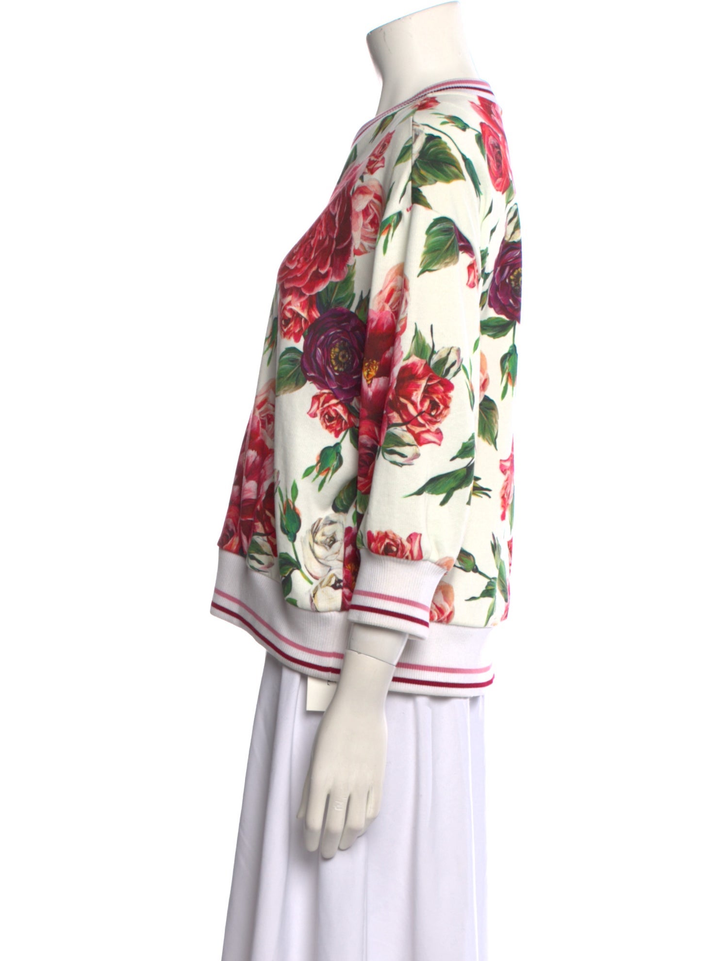 Dolce & Gabbana Floral Print Crew Neck Sweatshirt