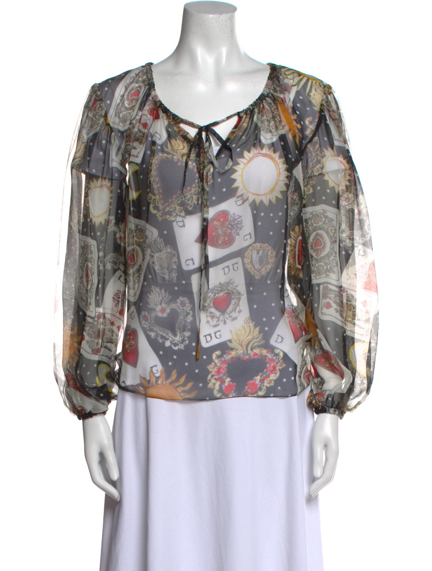 Dolce & Gabbana Silk Printed Blouse