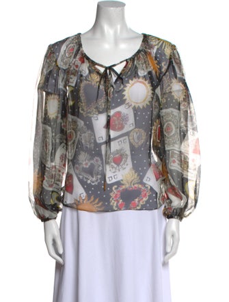 Dolce & Gabbana Silk Printed Blouse