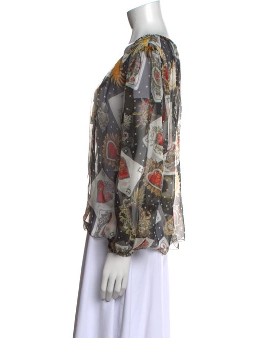 Dolce & Gabbana Silk Printed Blouse