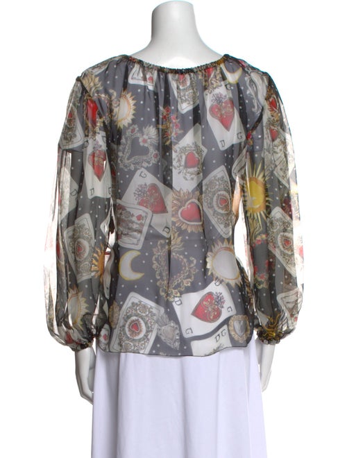 Dolce & Gabbana Silk Printed Blouse