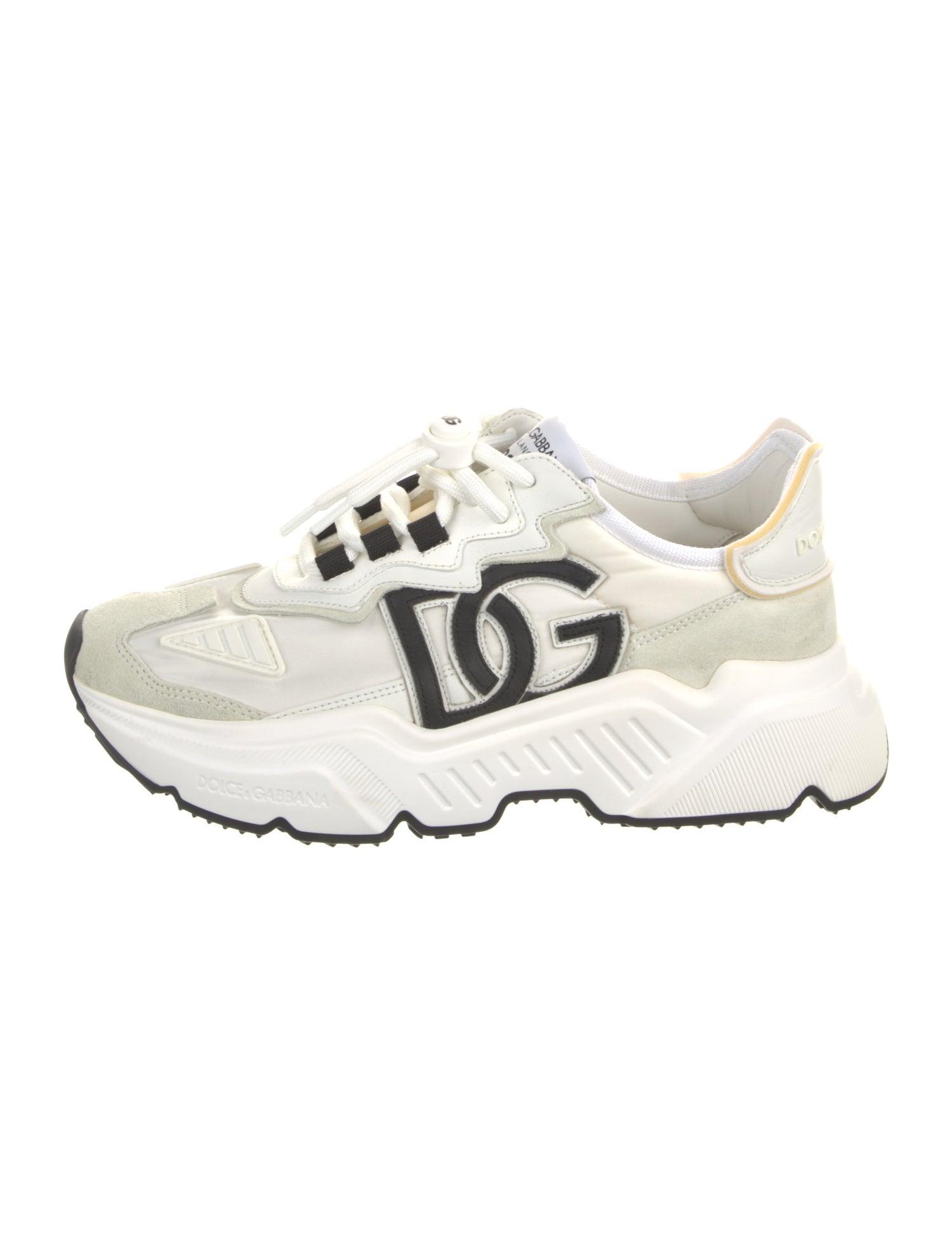 Dolce & Gabbana Leather Leather Trim Embellishment Chunky Sneakers