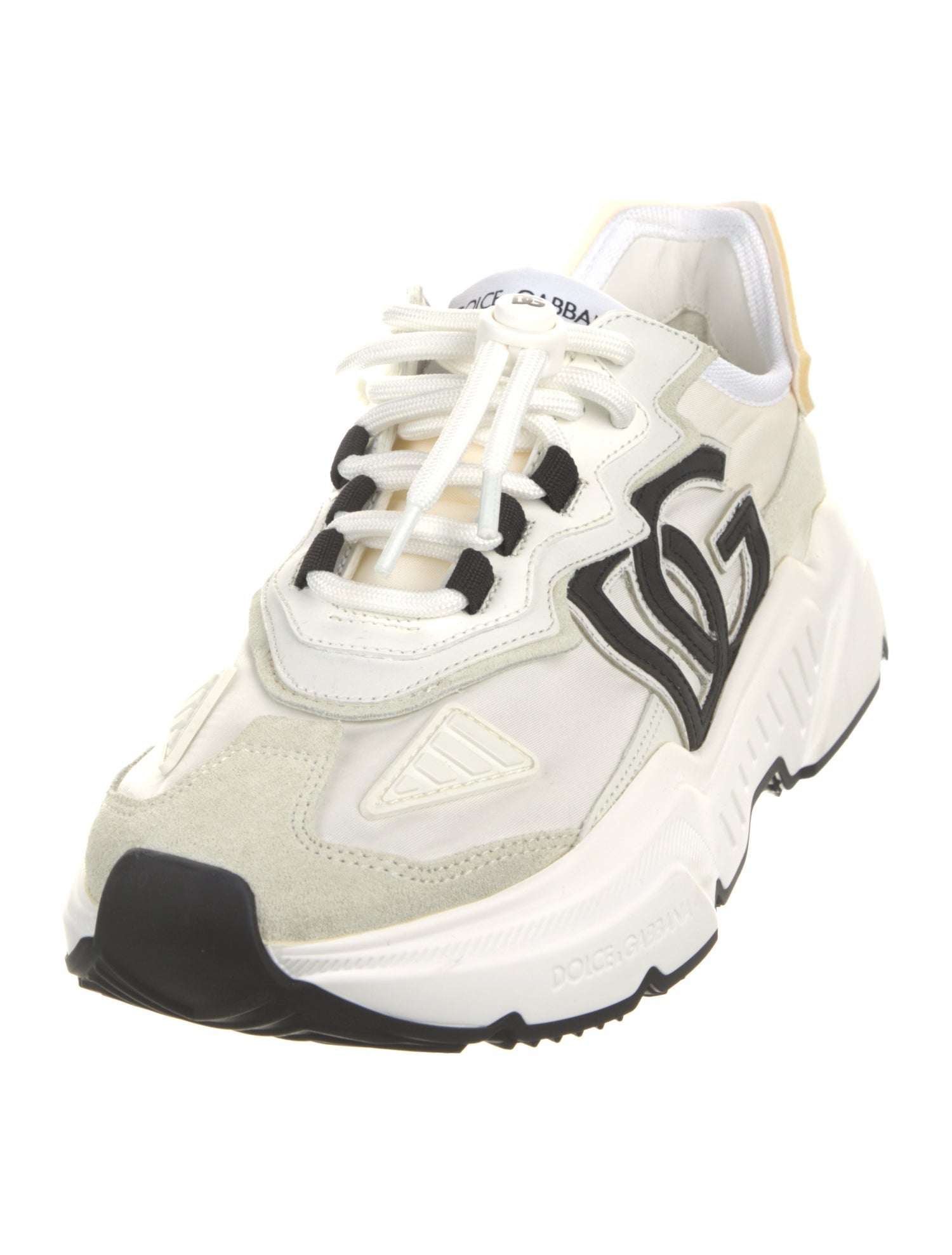 Dolce & Gabbana Leather Leather Trim Embellishment Chunky Sneakers