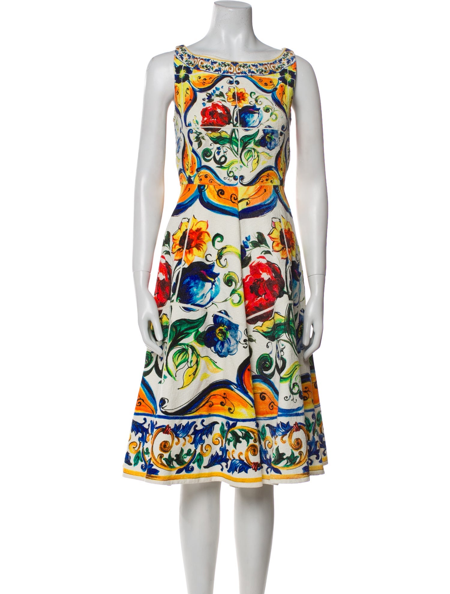Dolce & Gabbana Printed Midi Length Dress