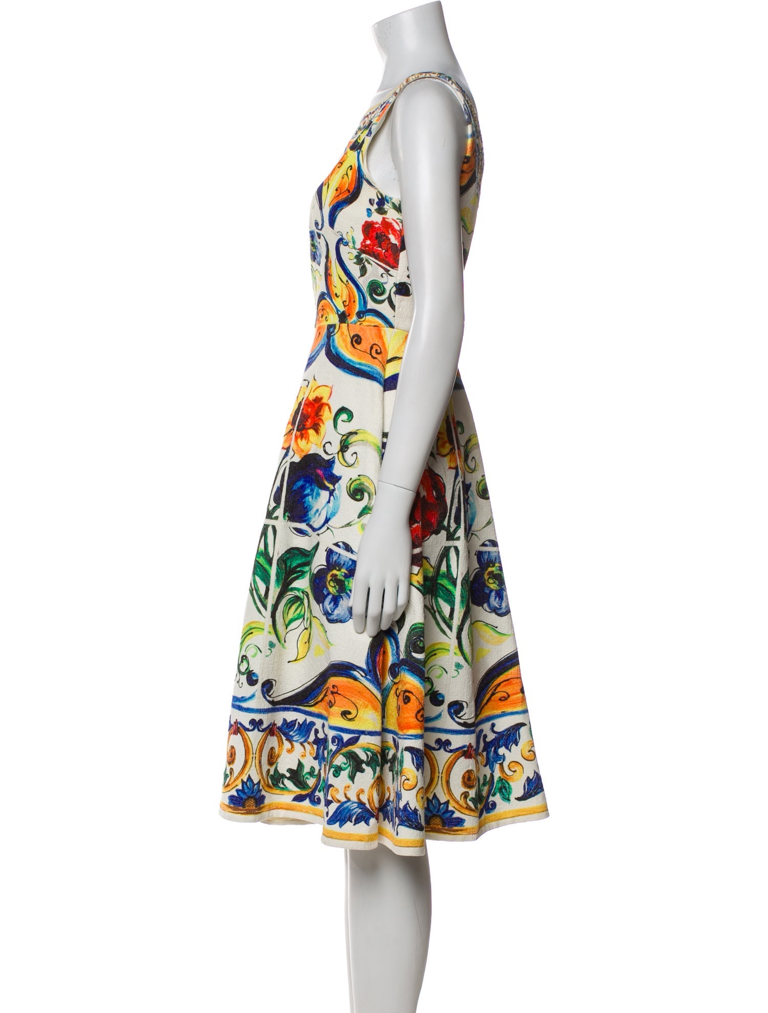 Dolce & Gabbana Printed Midi Length Dress