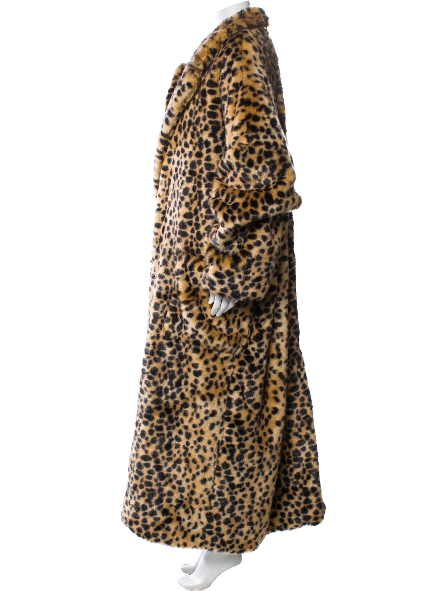 Dolce & Gabbana Animal Print Faux Fur Coat